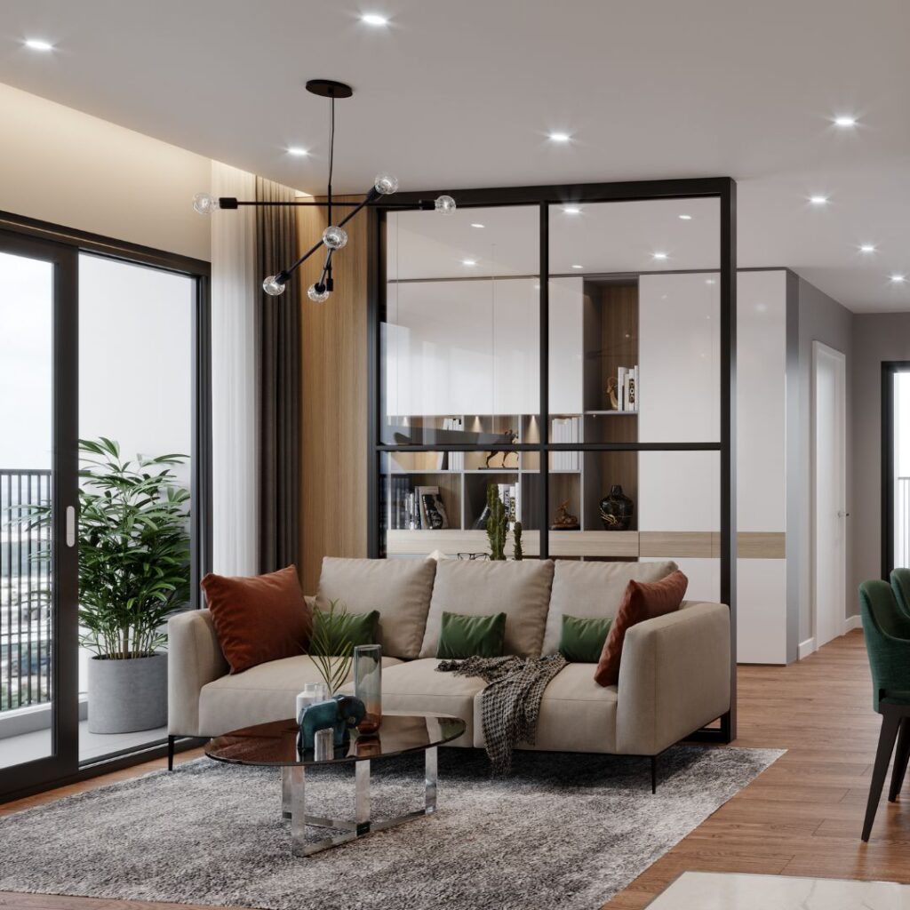 Cómo vender una casa: sala de un departamento moderno listo para fotos